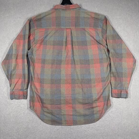 VTG The Territory Ahead Shirt Mens XXL 2XL Orange Plaid Button Down Long Sleeve - Picture 7 of 11
